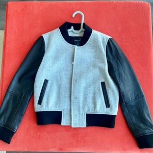 Club Monaco Genuine Leather & Wool Jacket Size S